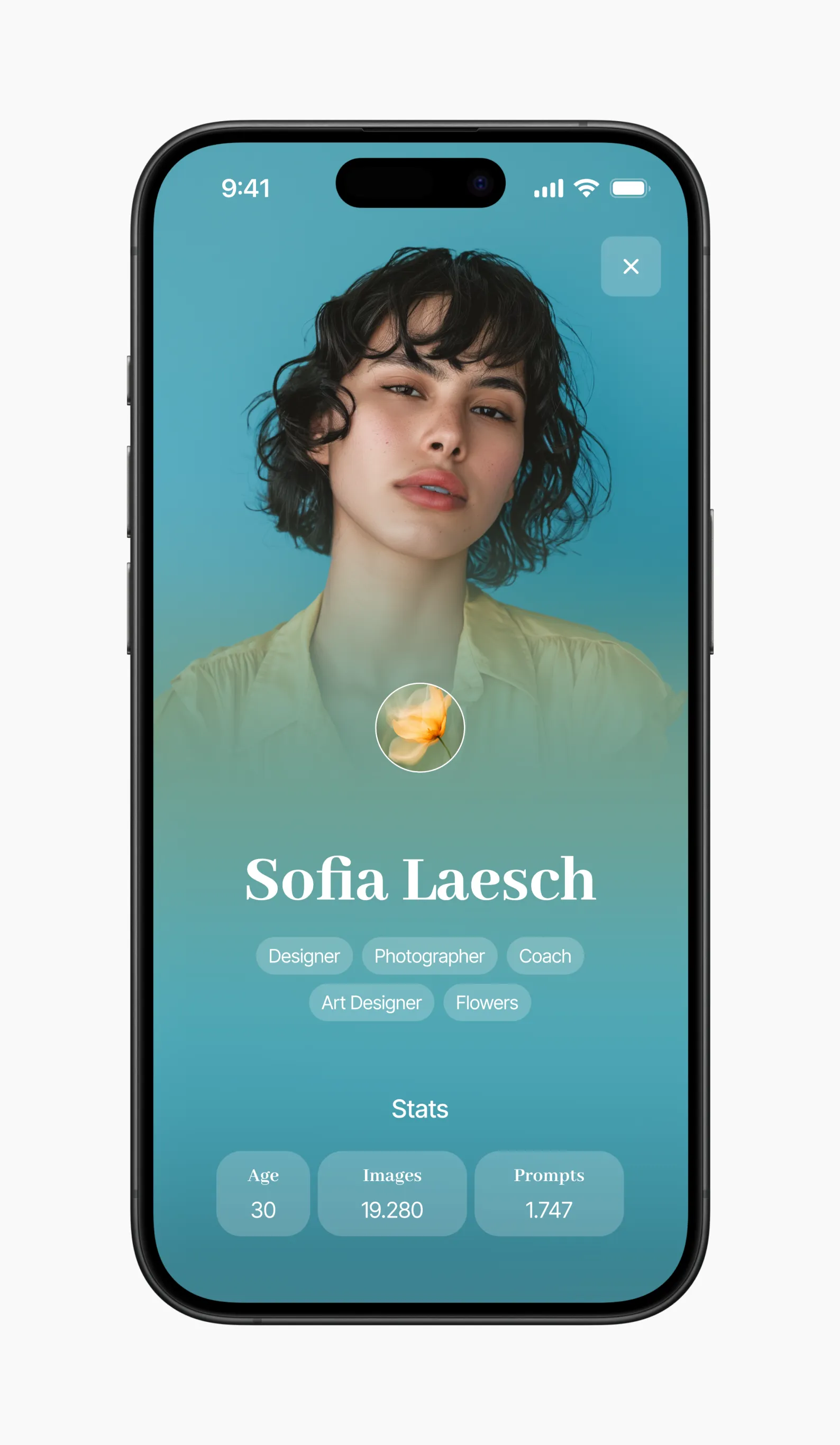 Lensa portrait profile screen